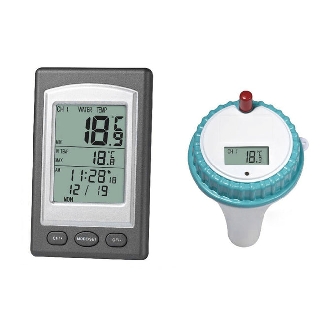 Wireless Waterproof Thermometer In Swimming Pool Spa Hot Tub - White