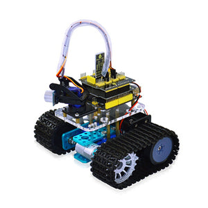 Keyestudio Bluetooth Mini Tank Robot Smart Car Kit - Black + Yellow