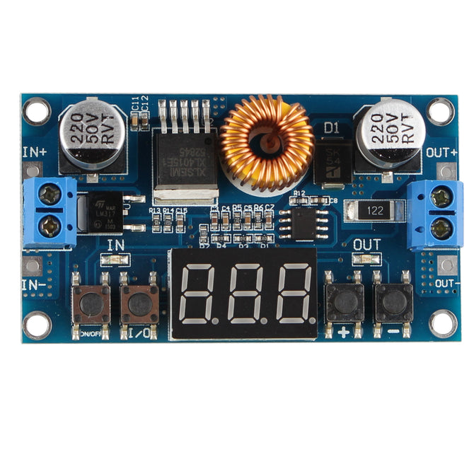Adjustable 5A 75W DC Step Down Numerical Control Digital Voltmeter