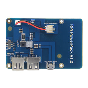 Lithium Battery Expansion Board for Raspberry Pi - Blue + White