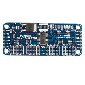 16-Channel 12-bit PWM Servo Motor Driver I2C Module Board PCA9685