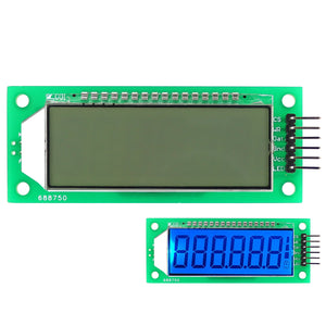 2.4 inch 6-Digit 7 Segment LCD Display Module Blue Backlit for Arduino