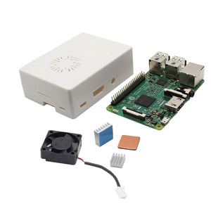 Raspberry Pi 3 Model B + ABS Matte Case + Heat Sink + Fan Kit