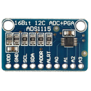 16 Bit I2C ADS1115 Module ADC 4 Channels w/ Pro Gain Amplifier - Blue