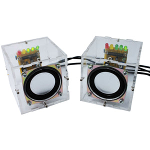 Hengjiaan DIY Mini Amplifier Speaker Kit - Transparent + Yellow