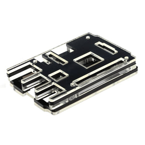 Protective Acrylic Shell Case for Raspberry Pi 3 - Black + Transparent