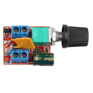 Mini DC 5A Motor PWM Speed Controller - Red + Multicolor