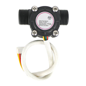 G1/2 Water Flow Sensor Hall Flowmeter Temperature Sensor for Arduino