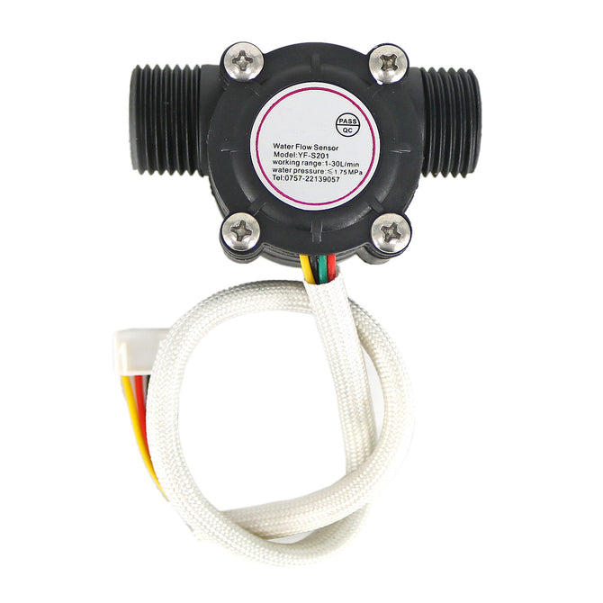 G1/2 Water Flow Sensor Hall Flowmeter Temperature Sensor for Arduino
