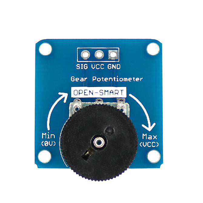 Single Joint Gear Potentiometer Sensor Module for Arduino - Blue