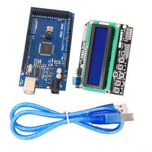Improved Version Mega2560 Development Board + 1602 LCD Keypad Shield