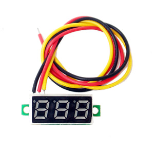 Mini LED DC 2.5-30V Volt Voltage Meter - Black