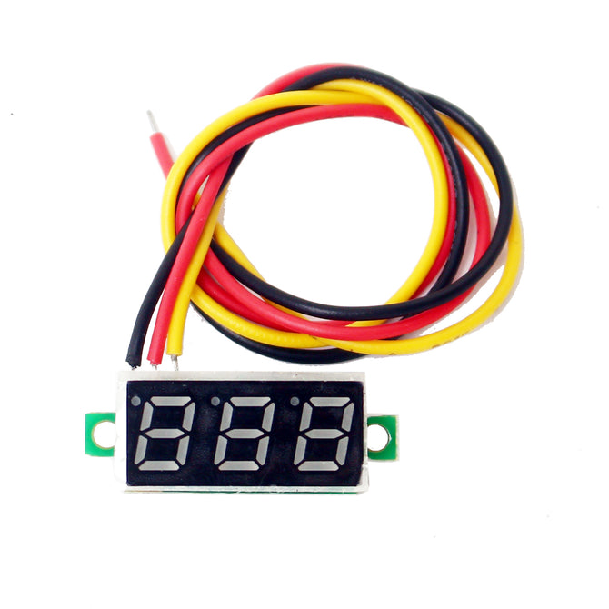 Mini LED DC 2.5-30V Volt Voltage Meter - Black
