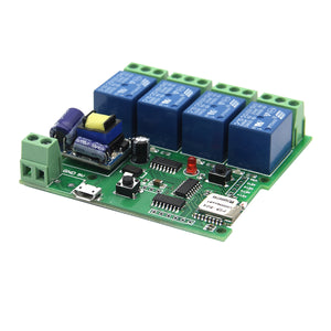 DIY AC 55V~250V 4-Channel Jog/Inching WiFi Wireless Smart Switch