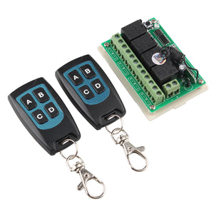 12V 4CH Channel 433MHz Wireless Remote Control Switch - Milk White