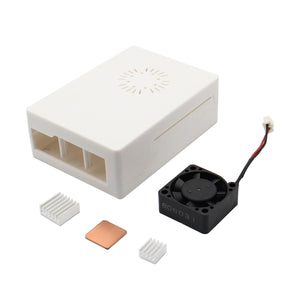 ABS Case + Cooling Fan + Heat Sink for Raspberry Pi 3 Model B - White