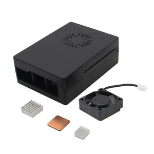 ABS Case + Cooling Fan + Heat Sink for Raspberry Pi 3 Model B - Black