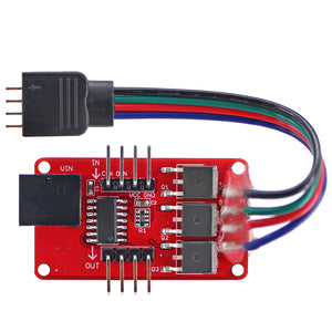Full-color RGB LED Strip Driver Module w/ DC Jack for Arduino