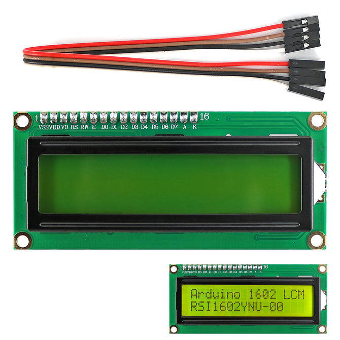 I2C / IIC LCD 1602 Yellow-green Display Module w/ 4P Wire for Arduino