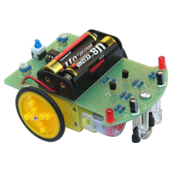 Tracking Robot Car Electronic DIY Kit With Gear Motor - Green + Black