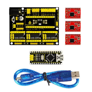 Keyestudio CNC kit / CNC Shield V4.0 + nano 3.0 + 3pcs A4988 Driver