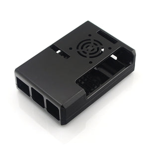 ABS Enclosure Case for Raspberry Pi 3B / 2B / B+ with Fan Hole - Black