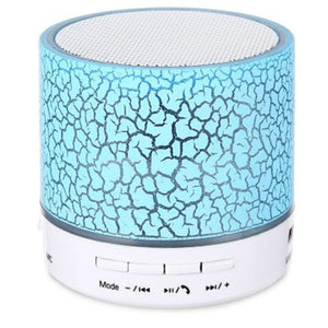 Magic Crack Pattern Mini Subwoofer Wireless Bluetooth Speaker - Blue