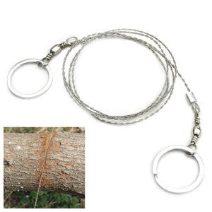 360 Degrees Rotation Stainless Steel Cutting Saw Wire - Silver