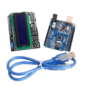 Improved Version UNO R3 Development Board + 1602 LCD Keypad Shield