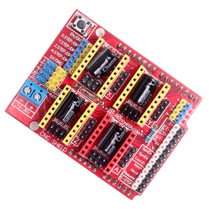CNC Shield V3 A4988 Controller for RAMPS 1.4 Reprap 3D Printer - Red