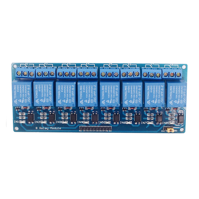 5V 8-Channel Relay Module with Optocoupler Isolation