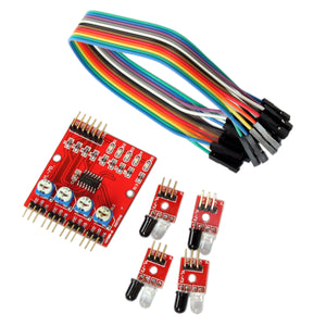 4-Way Infrared Tracing Transmission Line Modules Car Robot Sensor