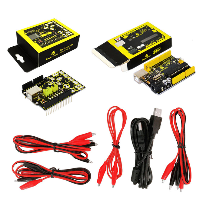 Keyestudio KS0188 Touch Starter Kit for Arduino - Black + Yellow