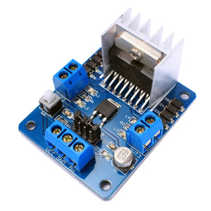 DIY L298N Dual H Bridge DC Stepper Motor Driver Board Module - Black