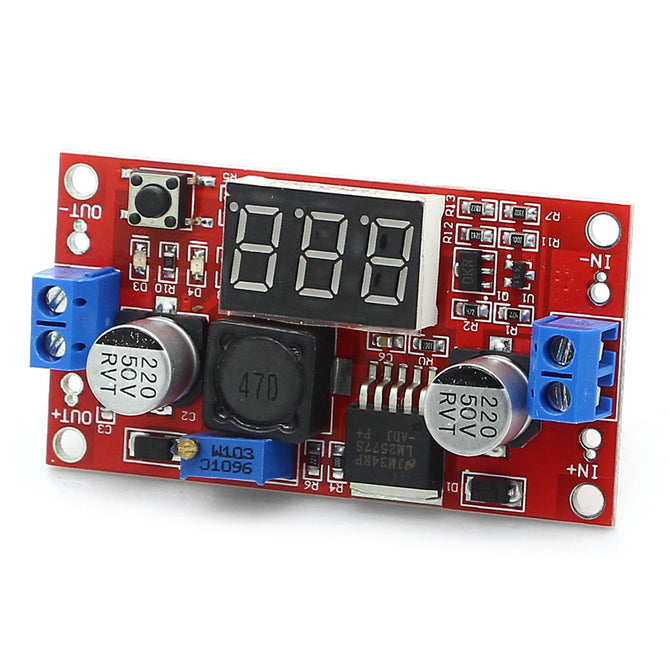 KEYES LM2577 3A DC-DC Boost Voltage Module w/ Digital Display - Red