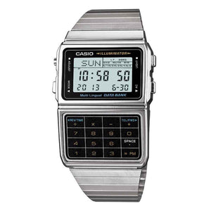 Casio DBC-611-1DF Databank Calculator Watch-Silver+Black (Without Box)