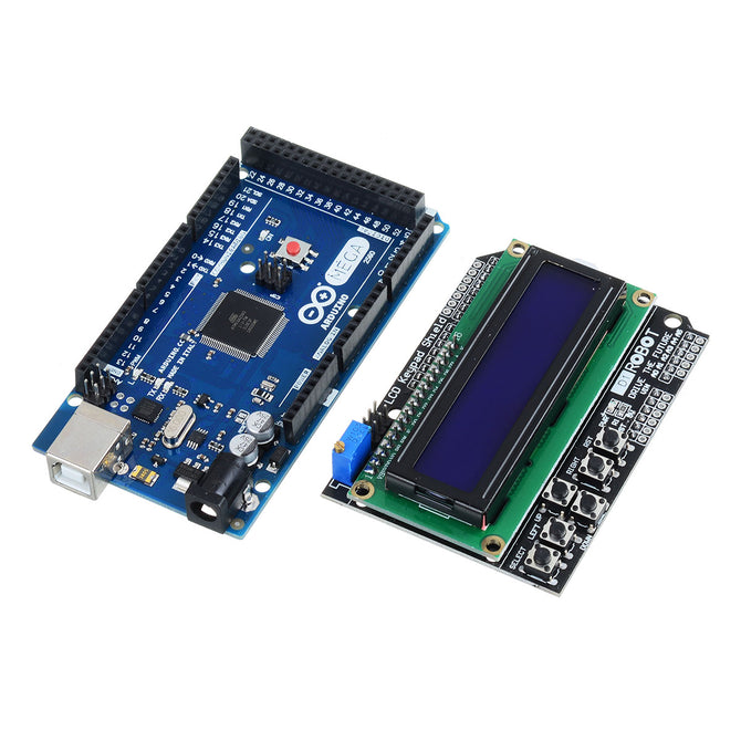 DIY Mega 2560 R3 + Keypad Shield 1602 LCD Board for Arduino - Blue
