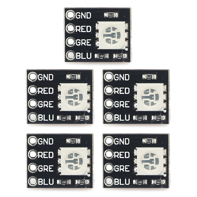 Mini FR4 RGB LED Module for Arduino / Raspberry Pi (5 PCS) - Black