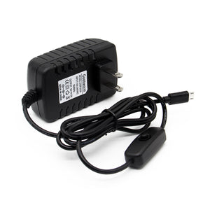 Geekworm DC 5V 3A Power Adapter with Switch for Raspberry Pi (US Plug)