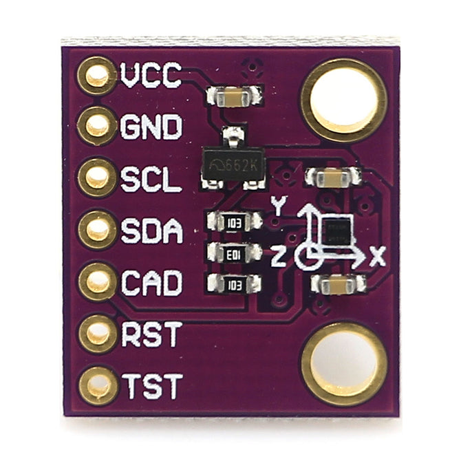 AK09911C 3-Axis Geomagnetic Hall Sensor Module - Purple