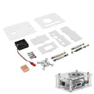Arcylic Case + Cooling Fan + Copper Heatsink Kits for Orange Pi One