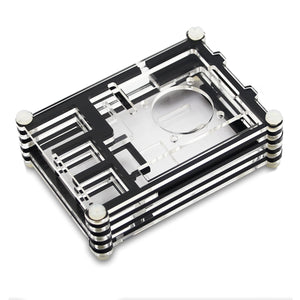 Black Sliced 9 Layers ABS Case for Raspberry Pi 3 / 2 Model B