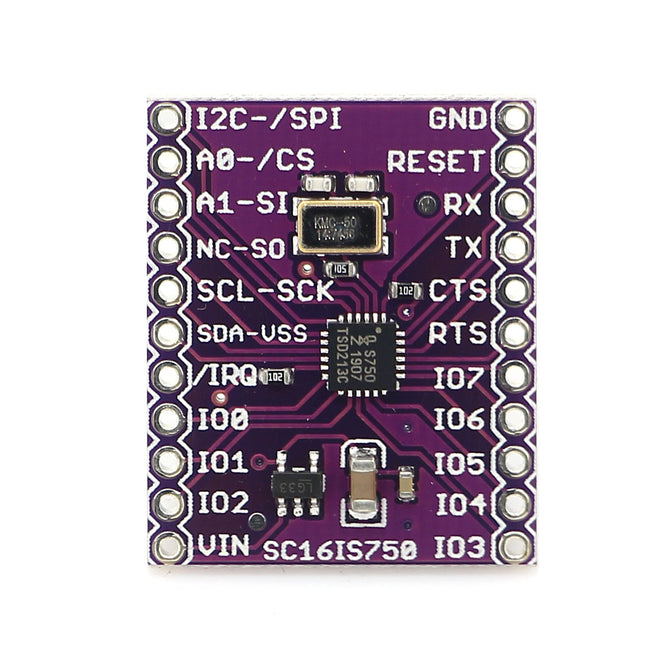 SC16IS750 Single UART with I2C-Bus / SPI Interface Module