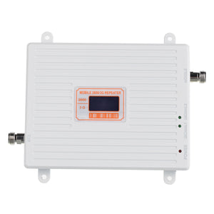 4G/W-CDMA 2100/2600MHz LCD Signal Repeater for Mobile, EU Plug - White