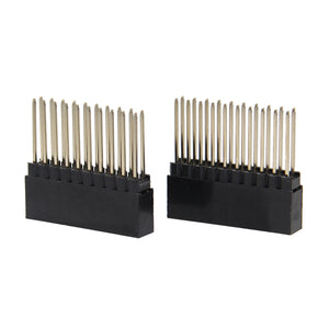 Geekworm DIY 2x10Pin Stacking Female Pin Header for Arduino - Black