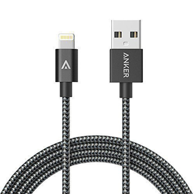 Anker 6ft Nylon Braided USB Cable w/ Lightning Connector - Space Gray