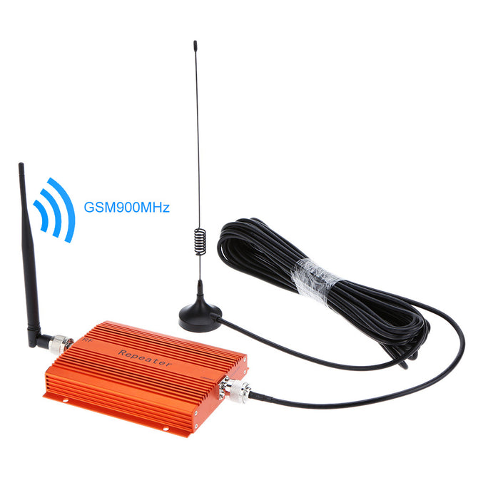 GSM900MHz Phone Signal Repeater w/ Indoor + Outdoor Antenna (US Plugs)
