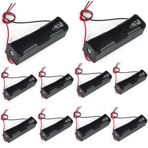 3.7V Battery Storage Box Case Holder w/ Spring Clip (10 PCS)