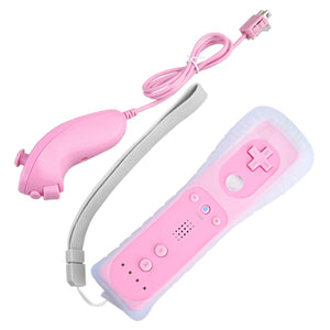 Nunchuk + Remote Controller for Game Nintendo Wii - Pink