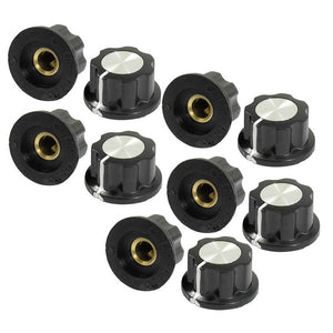 A02 Top Rotary Knobs for 6mm Dia. Shaft Potentiometer (10 PCS)